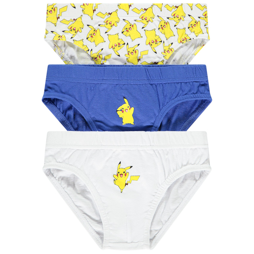 Lote de 3 calzoncillos Pikachu Pokémon para niño 