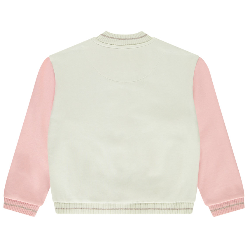 Chaqueta Teddy de felpa efecto colorblock niña 