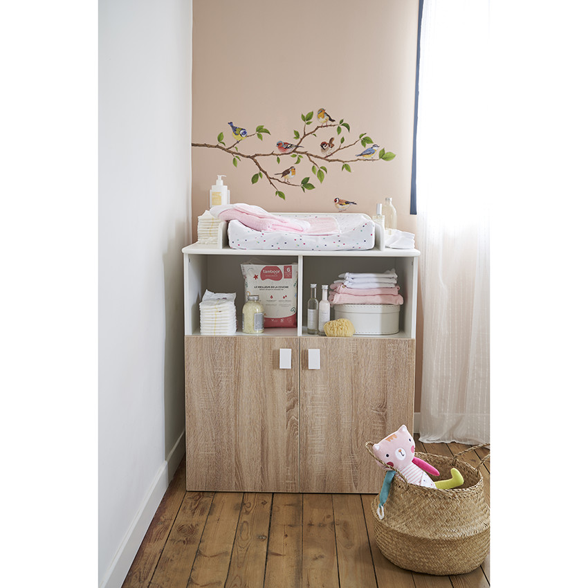 Funda de colchón cambiador en popelina Happy Days 