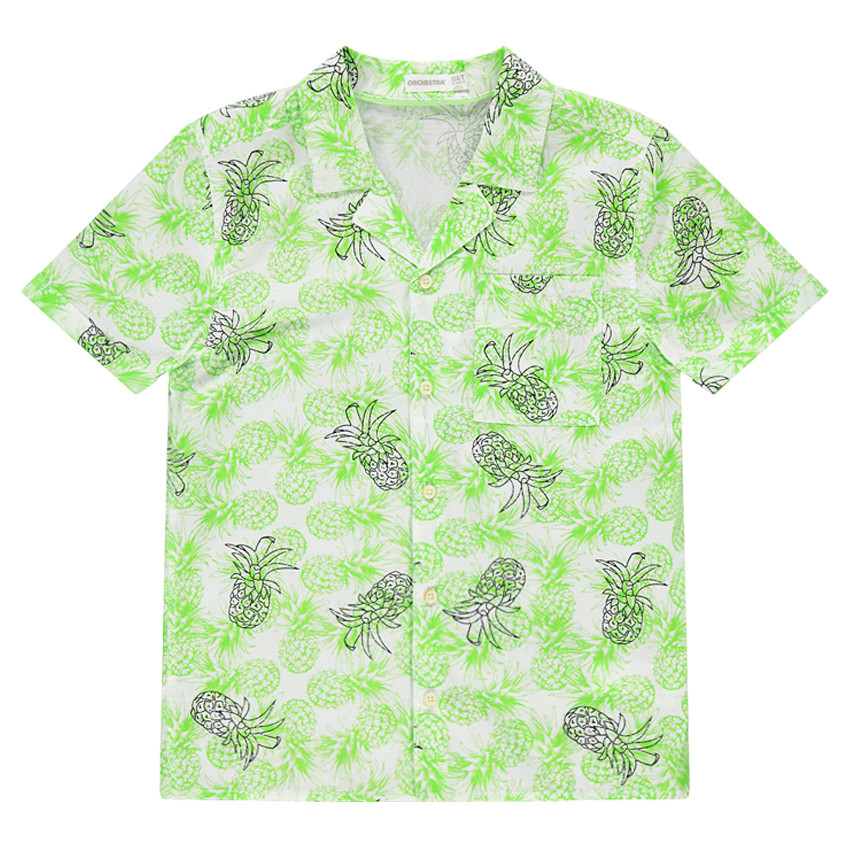 Júnior - Camisa de manga corta con piñas estampadas 