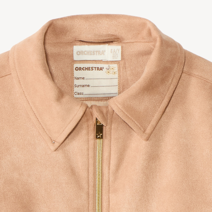 Chaqueta corta de niña en ante 