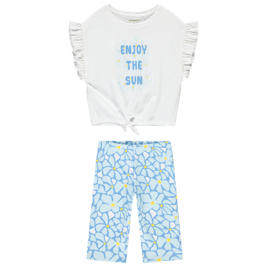 Conjunto camiseta de manga corta + mallas fantásticas para niña 