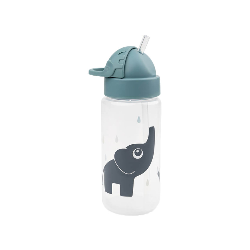 Botella con pajita Elphée Azul 