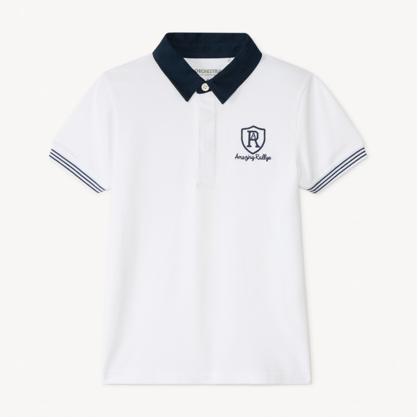 Polo de manga corta bordado para niño 