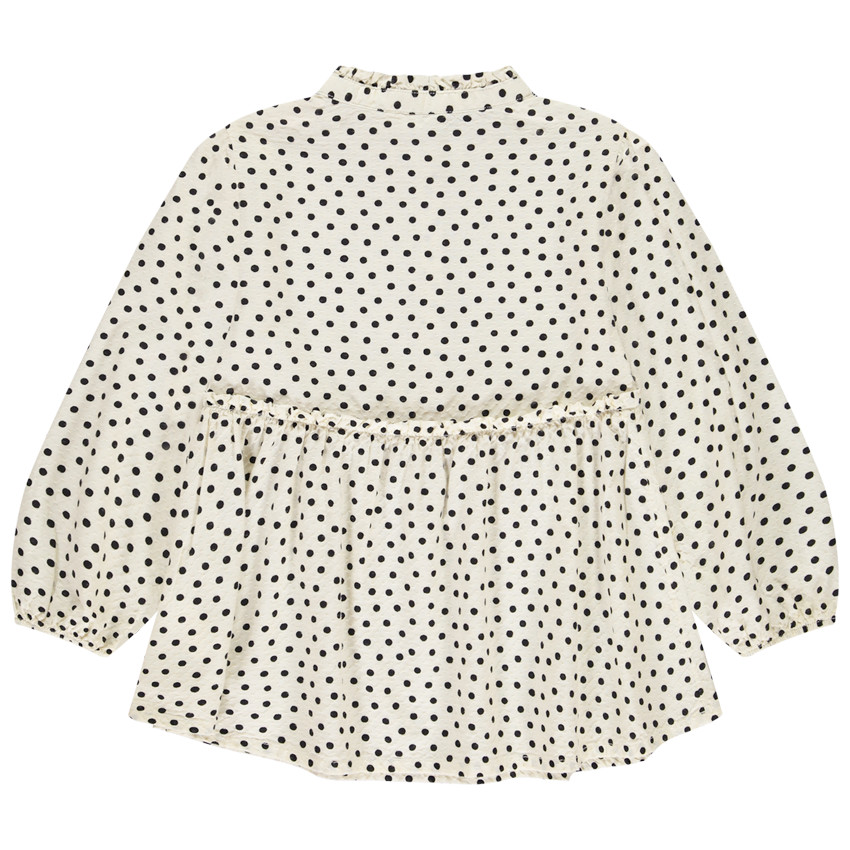 Túnica de manga larga con estampado de lunares para niña 
