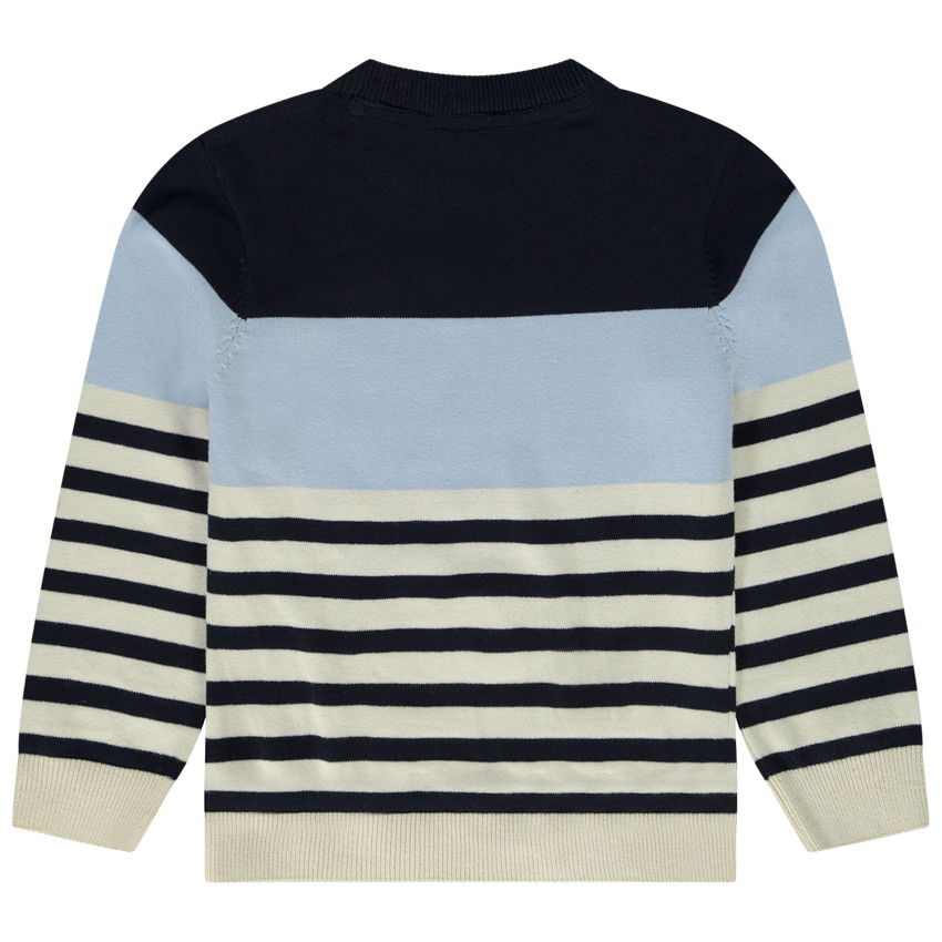 Jersey de punto a rayas fantasía para niño 