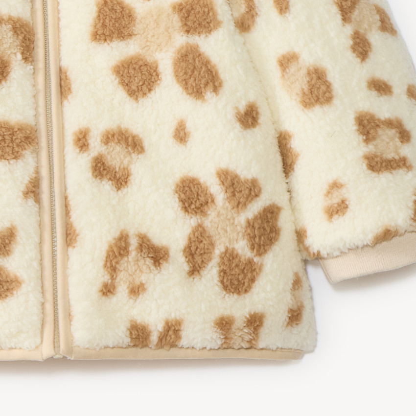 Chaqueta reversible de sherpa para bebé niña 