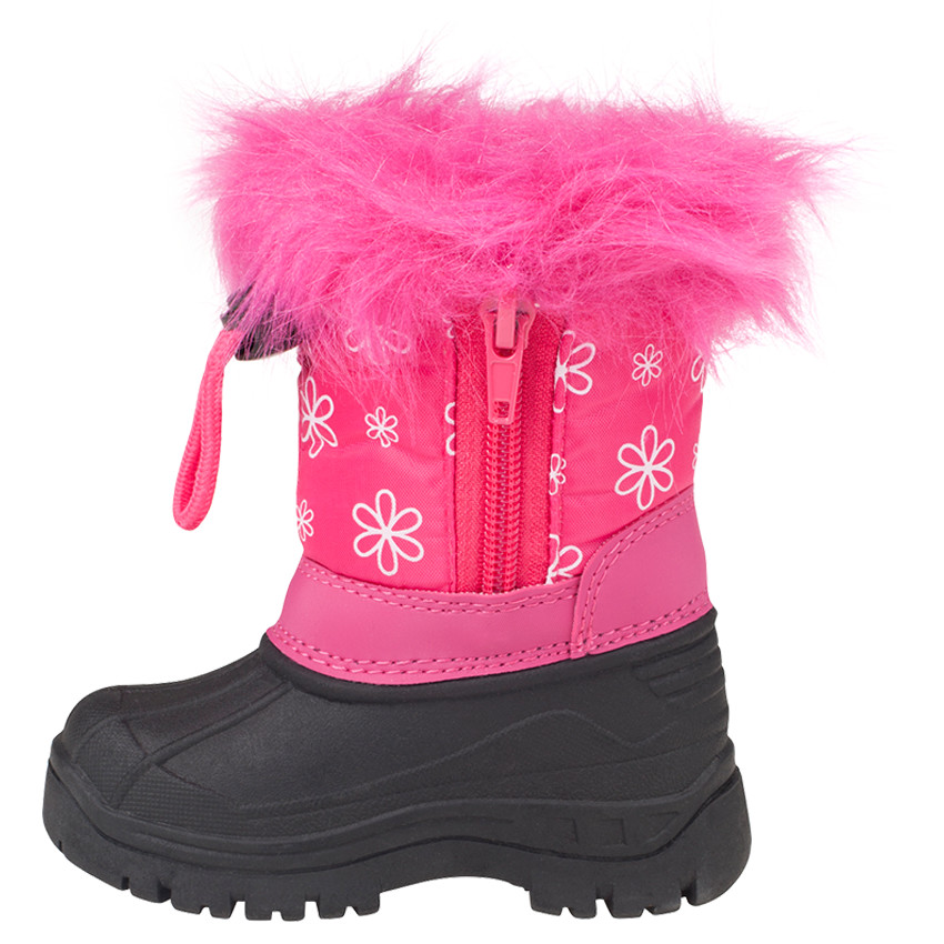 Botas depués de esquiar con estampado con cremallera de pelo sintético 