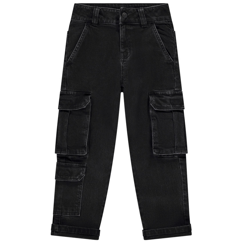 Pantalones vaqueros efecto cargo en denim para niño 