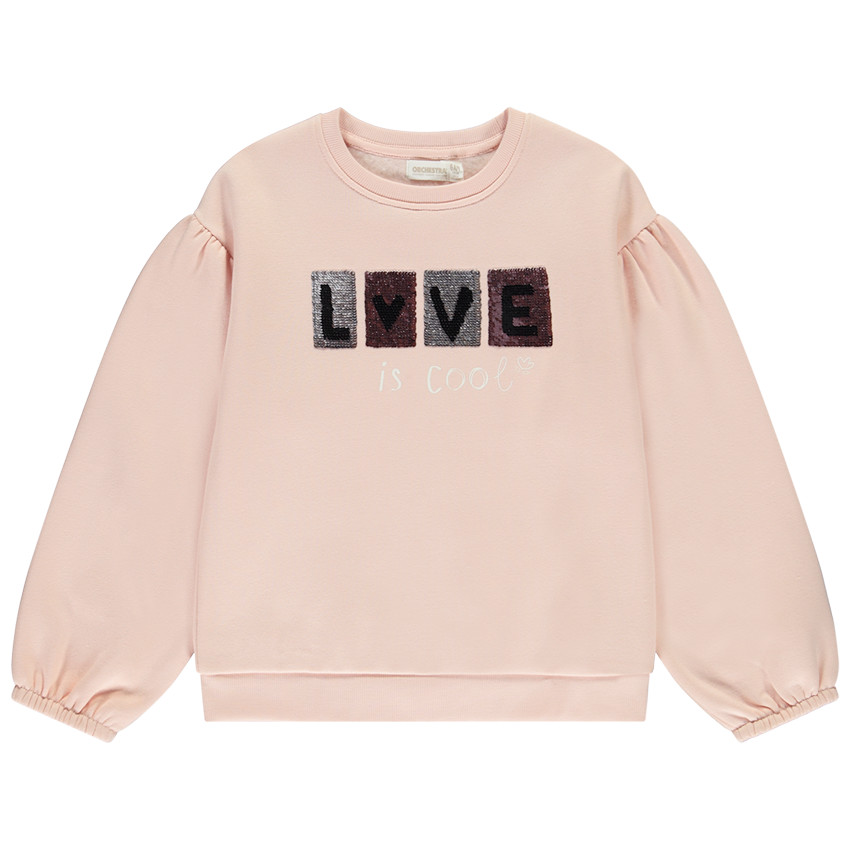 Sudadera con mangas abullonadas y lentejuelas mágicas niña 