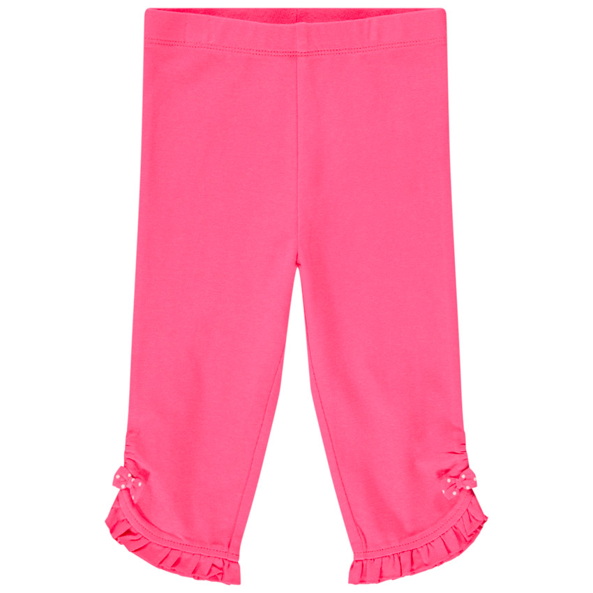 Pantalones corsarios lisos con nudos decorativos para bebé niña  Additional Pantalones corsarios lisos con nudos decorativos para bebé niña