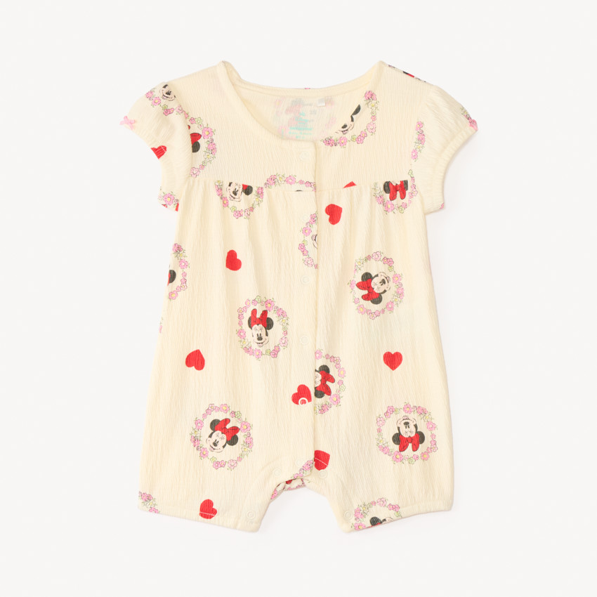 Mono corto con mangas abullonadas de Minnie Disney para niña bebé 