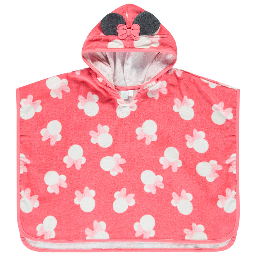 Poncho de baño divertido con estampado de Minnie Disney para bebé niña 