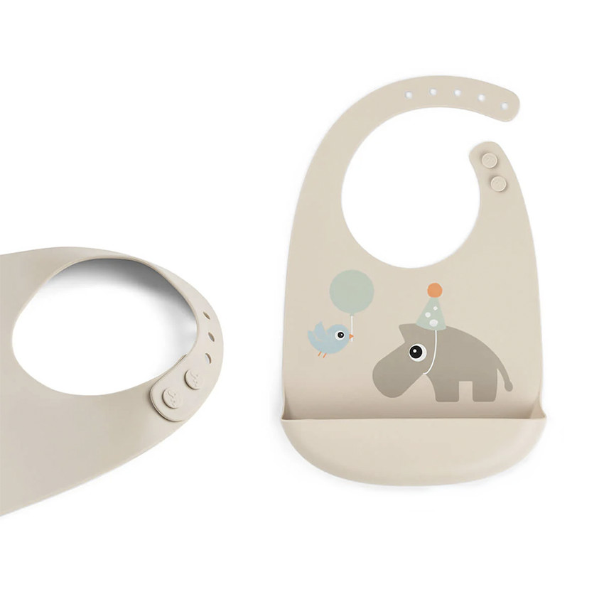 Babero de silicona con bolsillo recogemigas Celebration arena 