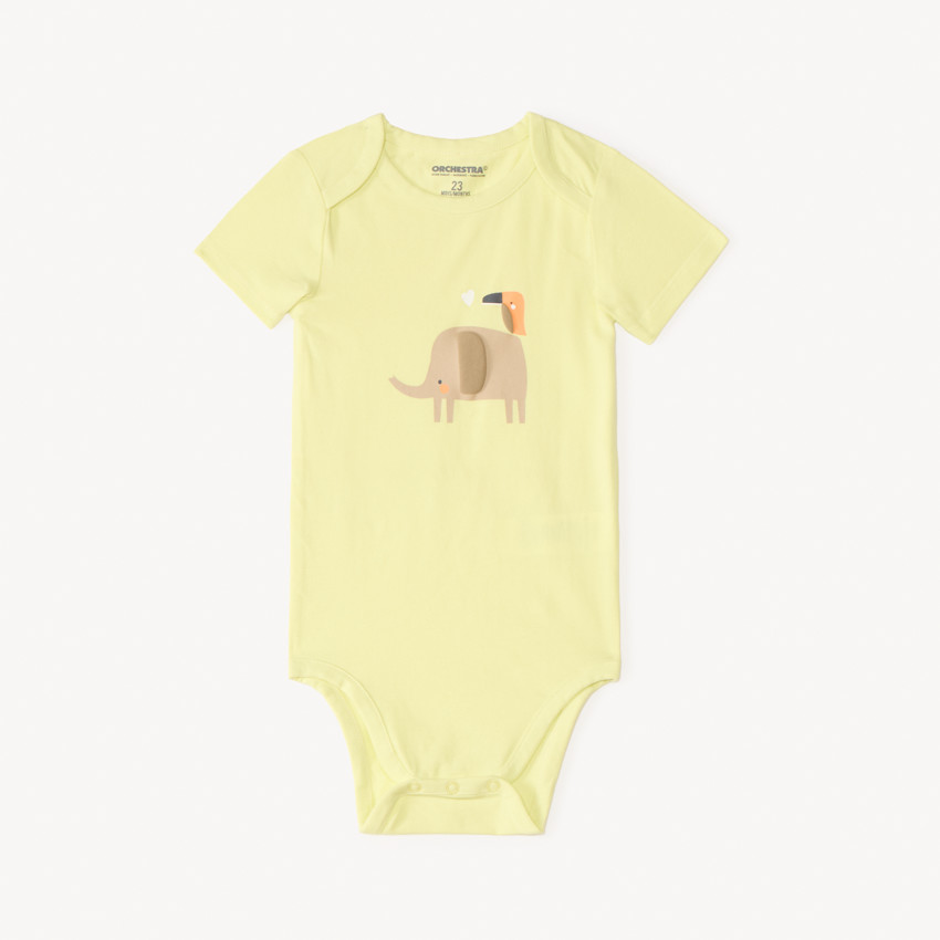 Lote de 5 bodies con motivos de safari para bebé niño (diferentes aperturas según la edad) 