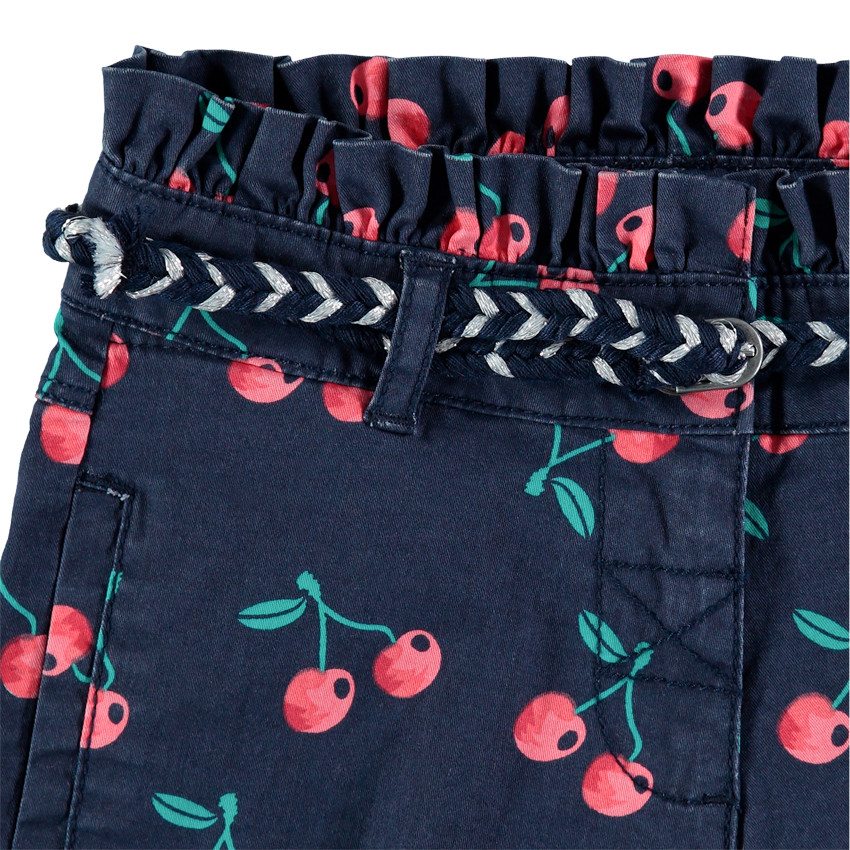 pantalon corto en twill estampado all-over con cintura Main pantalon corto en twill estampado all-over con cintura