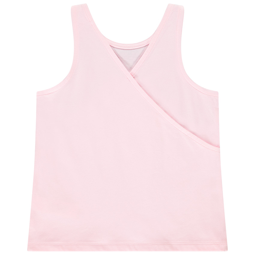 Camiseta sin mangas con strass y espalda cruzada para niña 