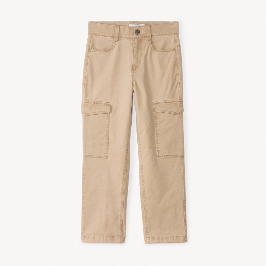 Pantalón cargo de tela lisa para niño 