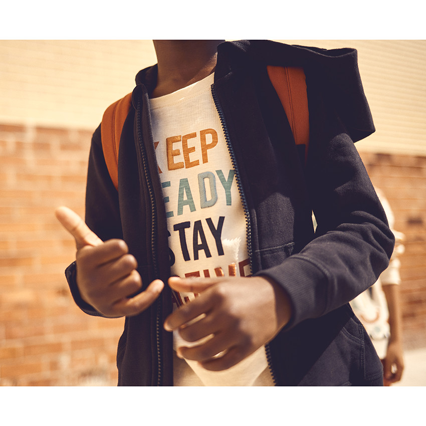 Sudadera con capucha de felpa lisa para niño  Additional Sudadera con capucha de felpa lisa para niño