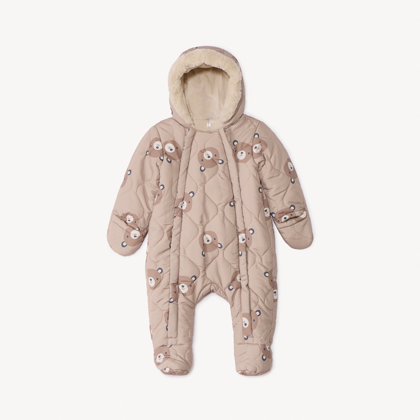 Combi-pilote imprimé oursons pour bébé avec finitions différentes selon l'âge 