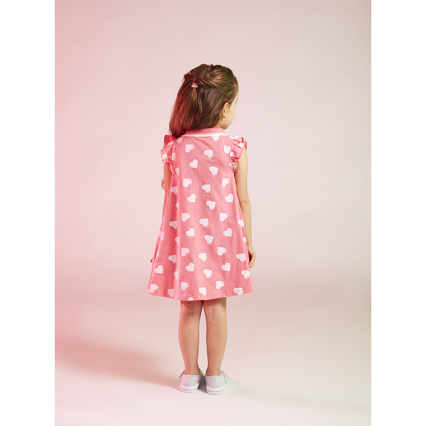 Vestido polo de jersey estampado para niña 