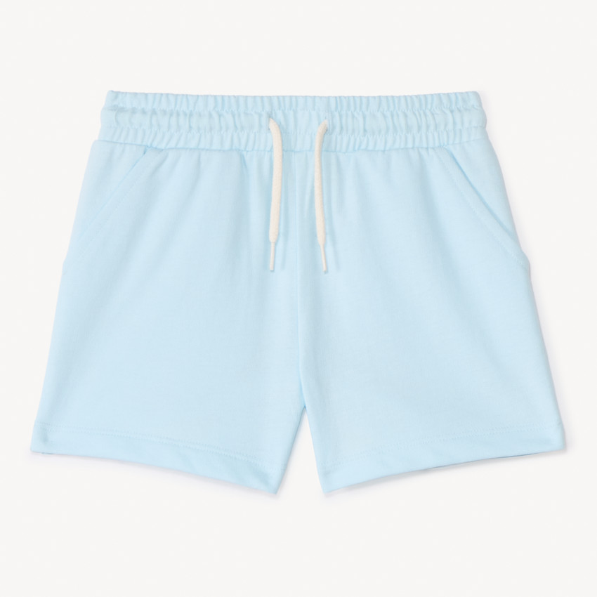 Pantalón corto de punto en color liso para niña 