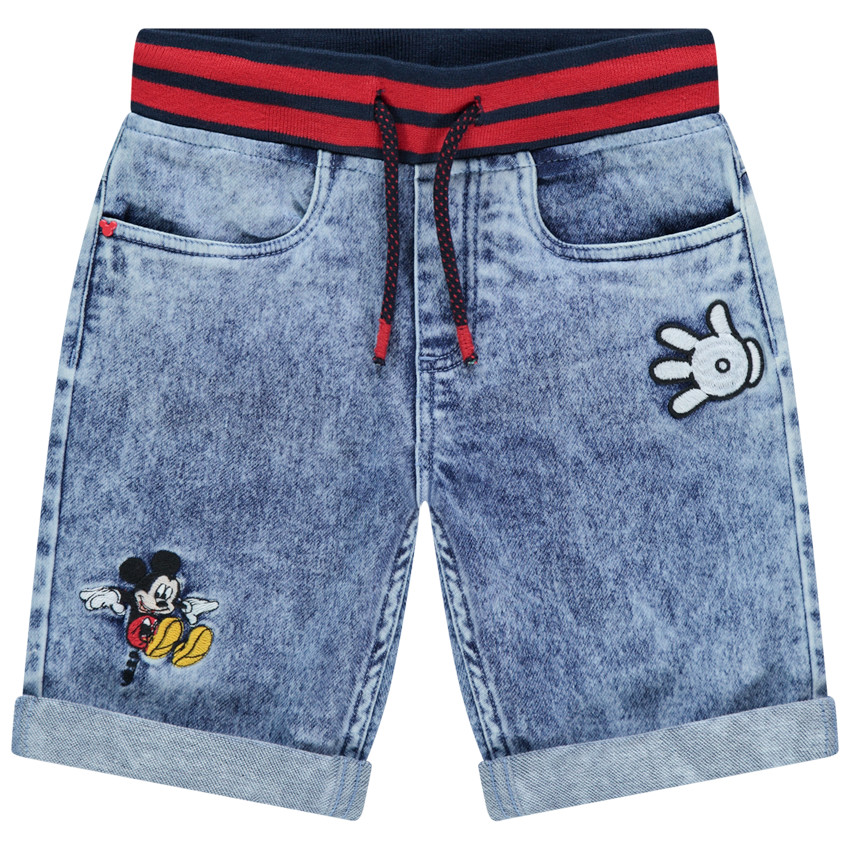 Bermuda en jean à broderies Mickey Disney  Additional Bermuda en jean à broderies Mickey Disney
