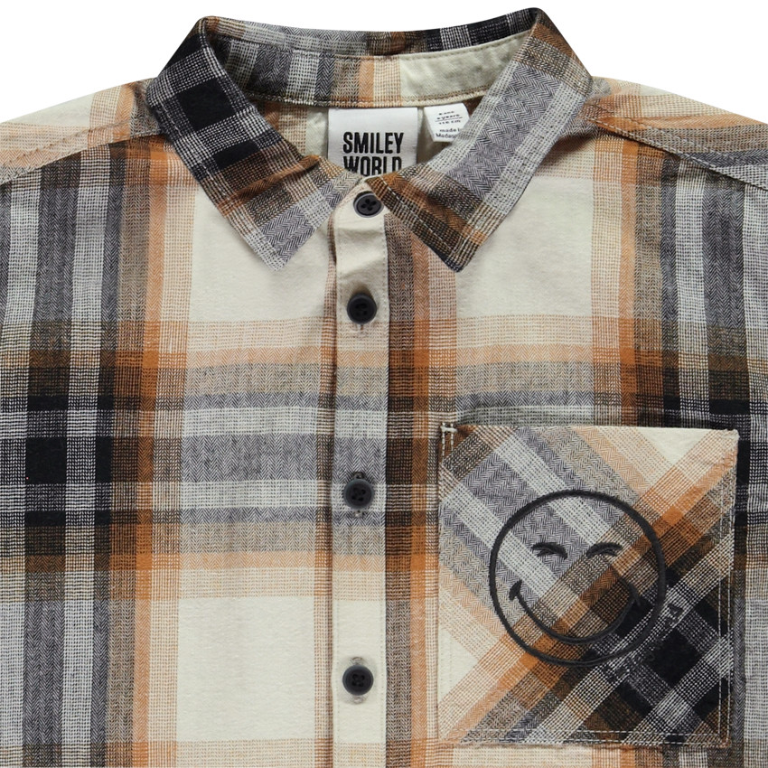 Camisa de manga larga a cuadros SmileyWorld para niño 