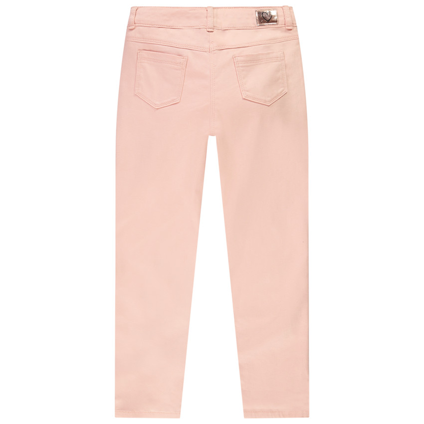 Pantalón liso de sarga para niña 