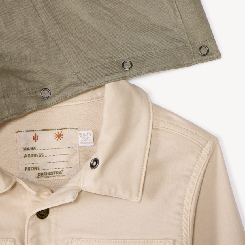 Chaqueta de jeans con capucha desmontable para niño 