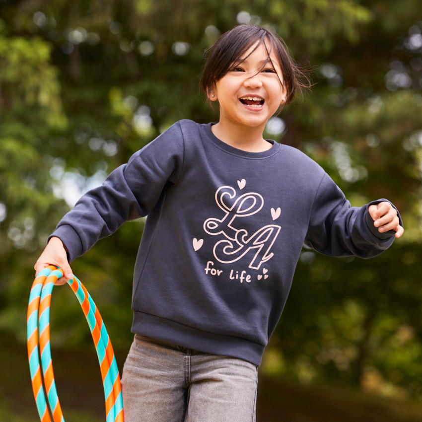 Sudadera de felpa con diseño para niña 