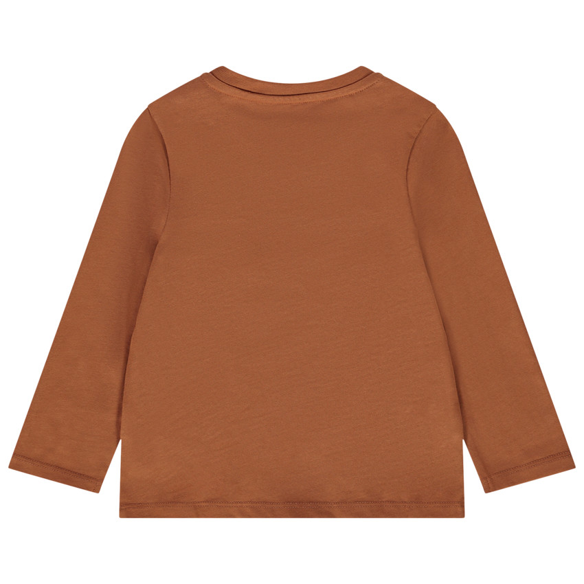 Camiseta de manga larga estampada triciclo para bebé niño 