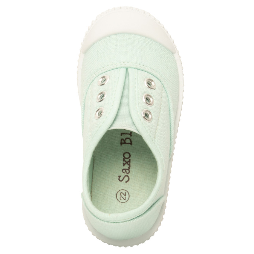 Zapatillas bajas de lona con lengüeta elástica para bebé niña 