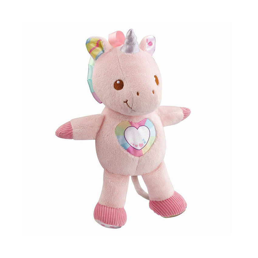 Peluche interactivo unicornio cantarín rosa 