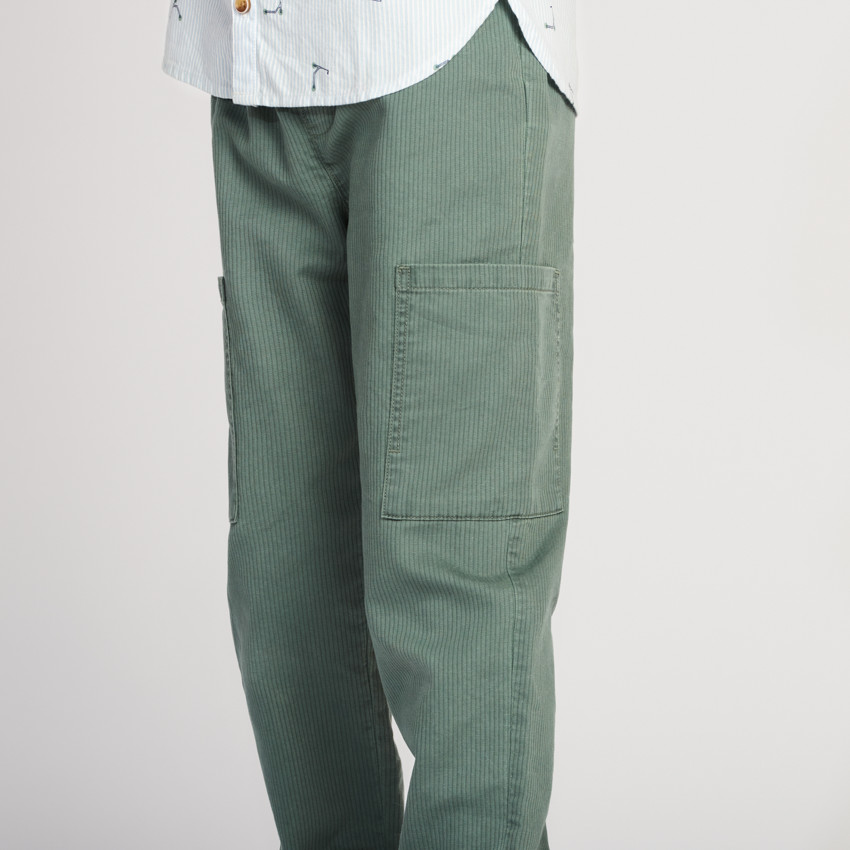 Pantalón efecto canalé con bolsillos para niño 