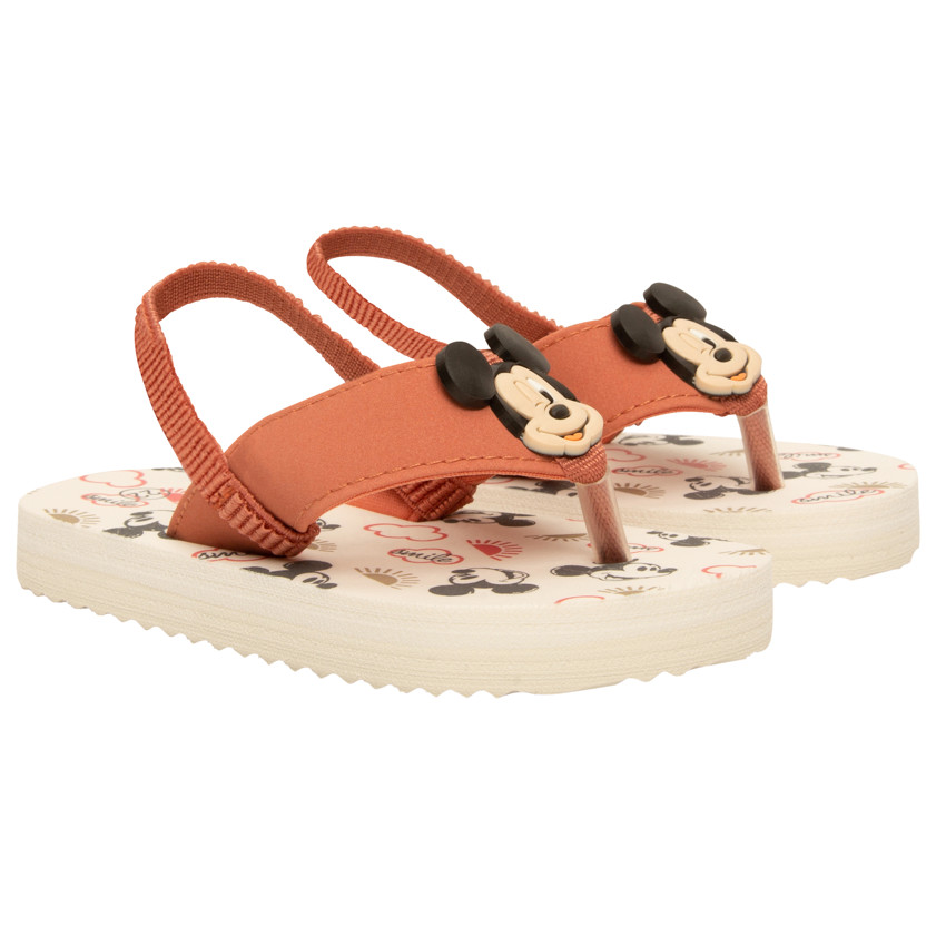Sandalias de tira flexible con estampado de Mickey Disney para bebé niño 