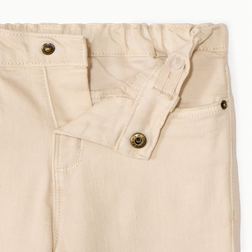 Jean liso con cintura elástica para bebé niño 