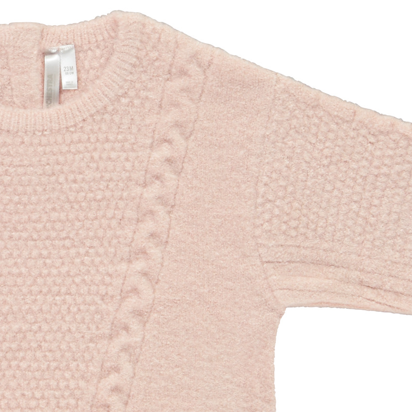 Jersey rosa de punto multipunto para niña bebé 
