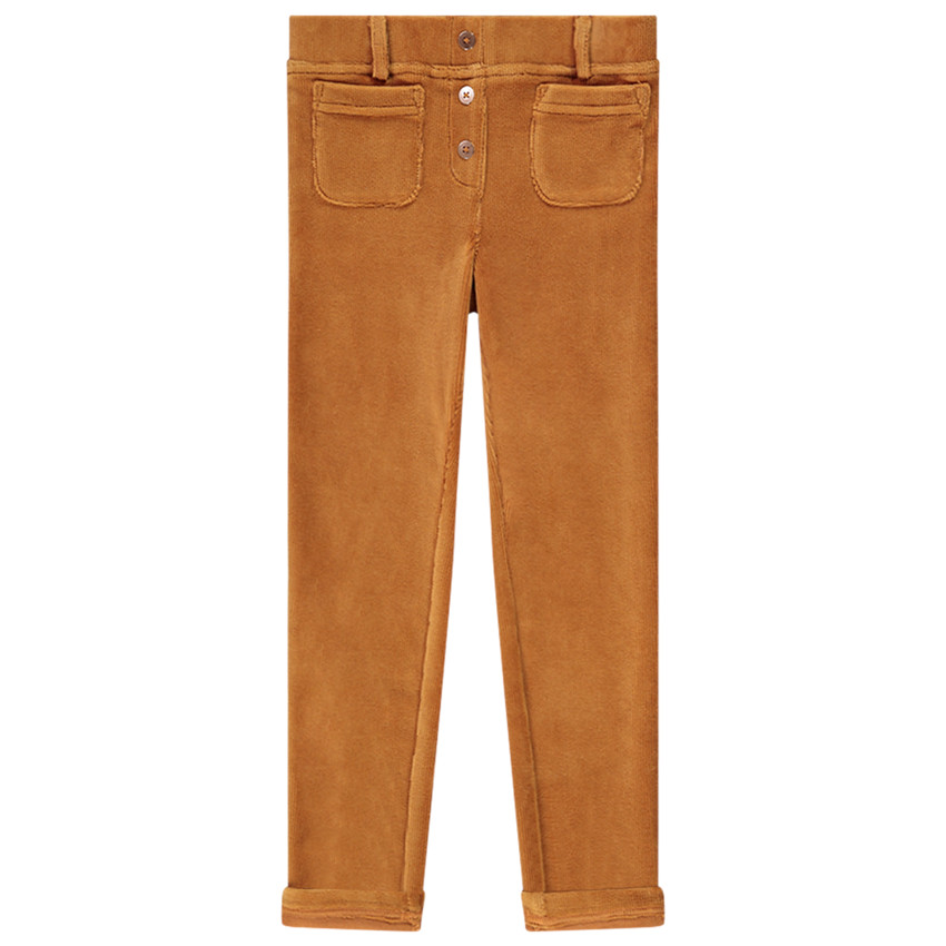 Jeggings de terciopelo para niña 