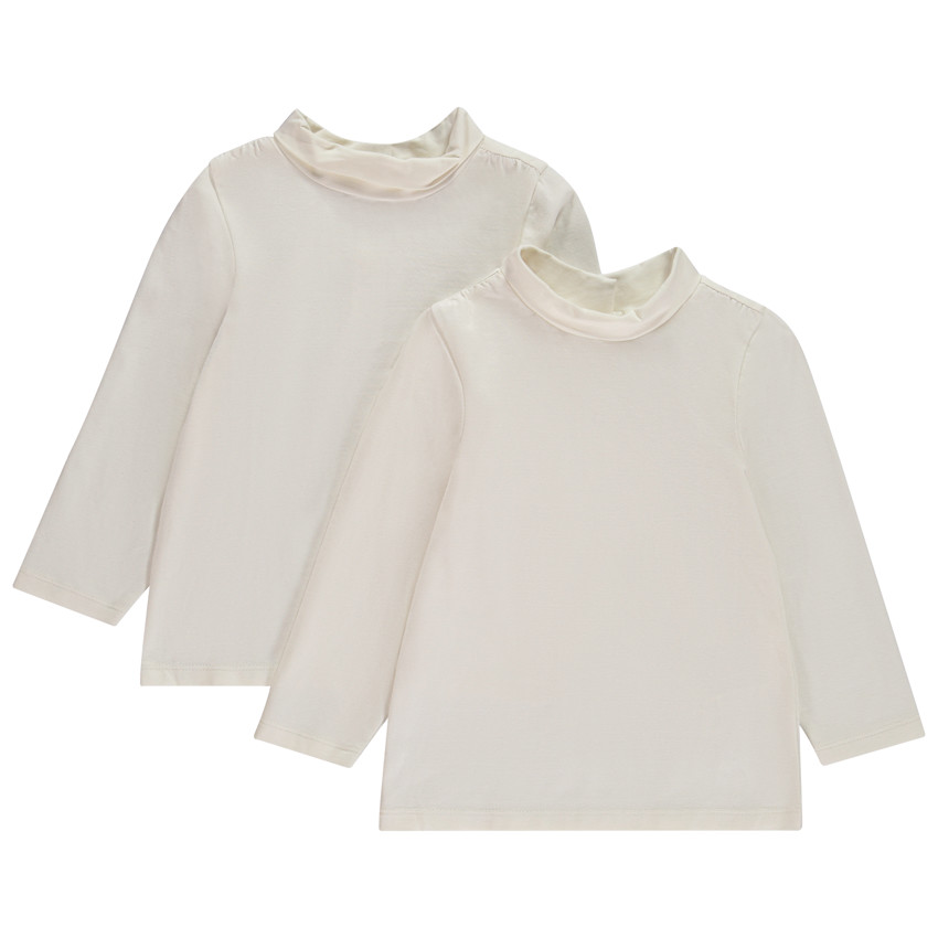 Pelele liso con cuello chimenea para bebé niña 