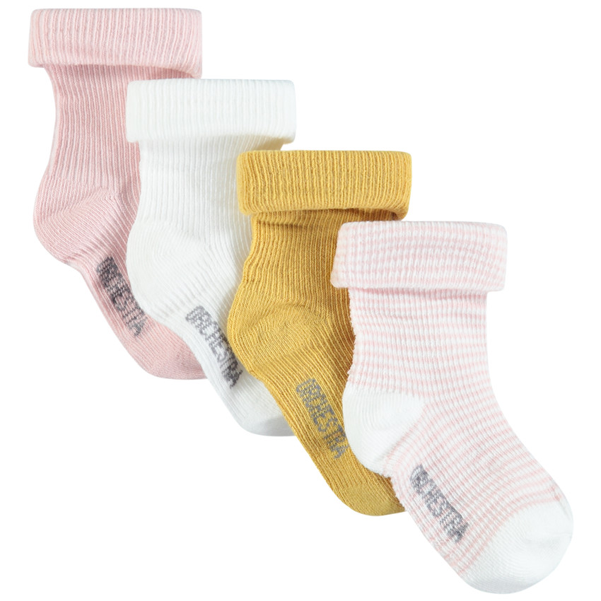 Pack de 4 pares de calcetines acanalados en tonos rosa y ocre  Additional Pack de 4 pares de calcetines acanalados en tonos rosa y ocre