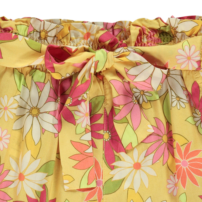 Pantalón fluido estampado floral para niña 