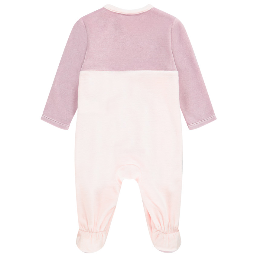 Pelele de terciopelo motivo lechuza 