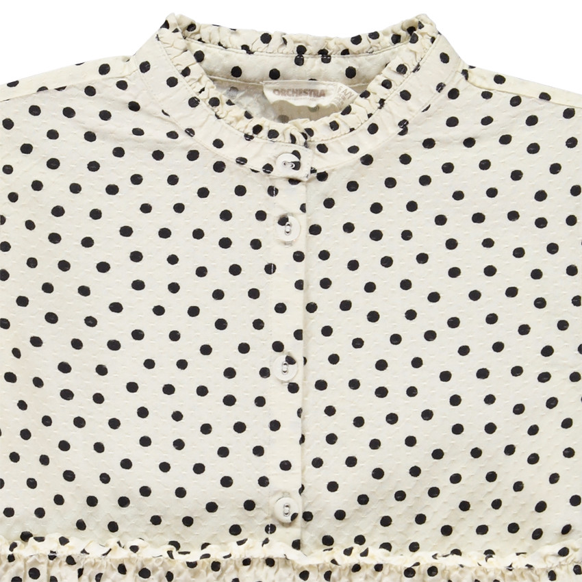 Túnica de manga larga con estampado de lunares para niña 