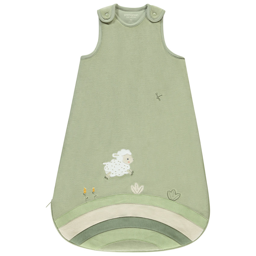 Saquito de dormir sin mangas TOG 2 de terciopelo La Vie à la Ferme verde 