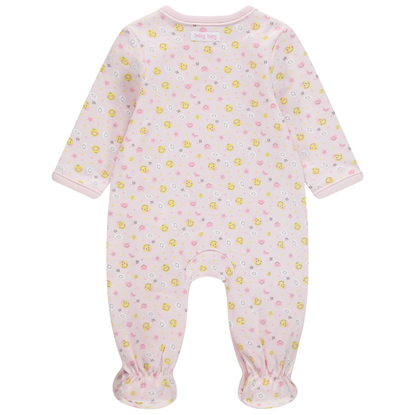 Pijama de algodón ecológico con estampado de Smiley all over 
