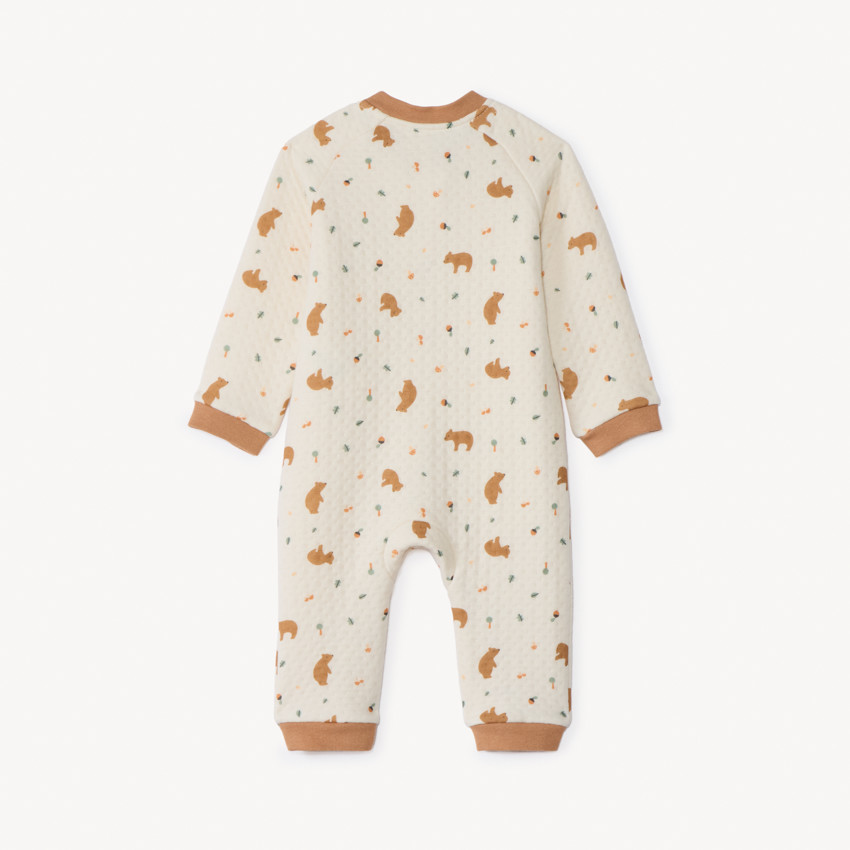 Mono acolchado con estampado de oso para bebé niño 