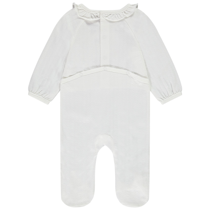 Pelele de jersey con bordados y estampado para bebé niña 