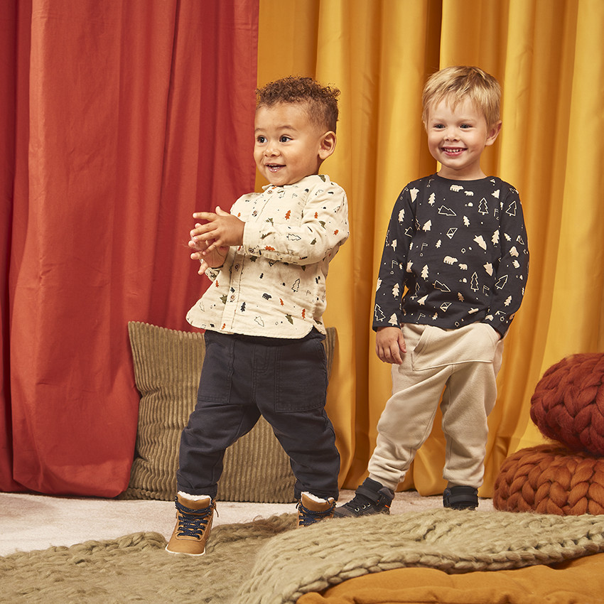 Chemise manches longues imprimé forêt pour bébé garçon 