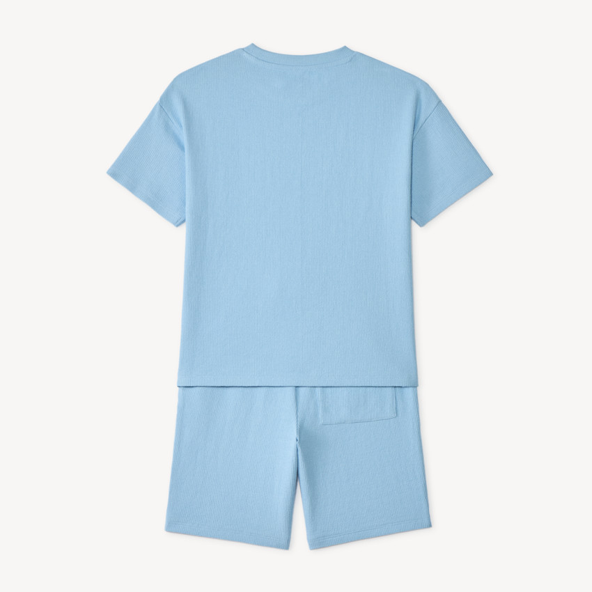 Conjunto de 2 piezas camiseta + short con estampado en relieve niño 